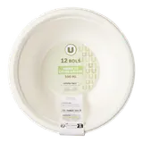 Bol pulpe de canne à sucre U 15,5cm 500ml - x12