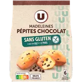Madeleines aux oeufs pépites de chocolat sans gluten, 180g