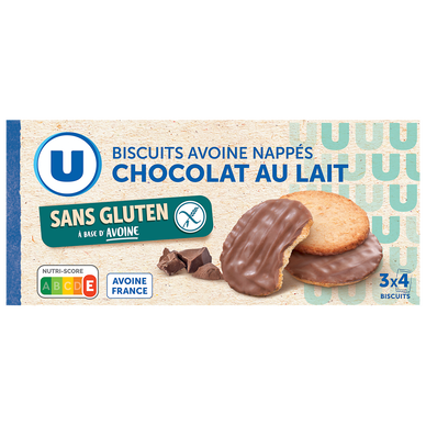 Biscuit avoine chocolat U SANS GLUTEN 125g