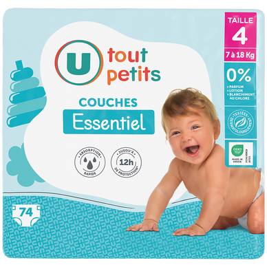 Couches T4 essentiel - 7/18kg - x74