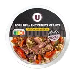 Tapas poulpes citron ail persil, transformé en France, barquette, 100g