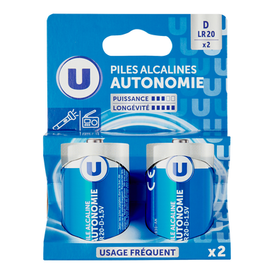 Pile Autonomie LR20 x2