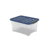 Boite de rangement couvercle et clips en polypropylène 23L