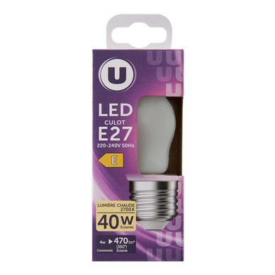 Ampoule LED mini ronde 40w E27 - opaque