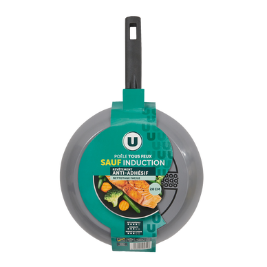 Poêle aluminium tous feux sauf induction - d.28cm