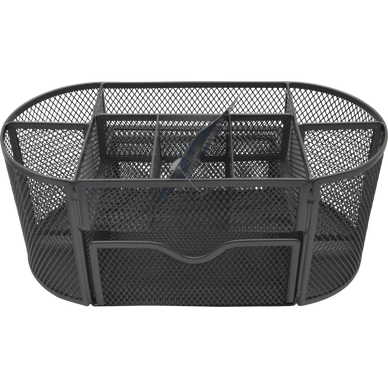 Organisateur de bureau métal gris - 23,5x11,5x10cm