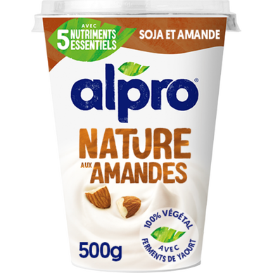Dessert végétal soja nature à l'amande ALPRO - 500g