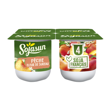 SOJASUN PECHE FLEUR DE SUREAU 4X100G