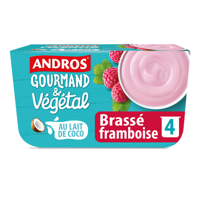 Brasssé végétal framboise ANDROS GOURMAND&VEGETAL 4x100g