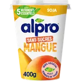 Dessert végétal soja mangue sans sucres ALPRO 400g