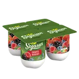 Spécialité au soja sucrée fruits rouges SOJASUN, 4x100g