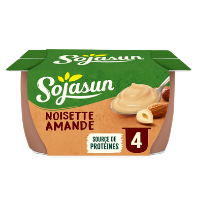 Spécialité au soja noisettes amandes SOJASUN, 4X100g