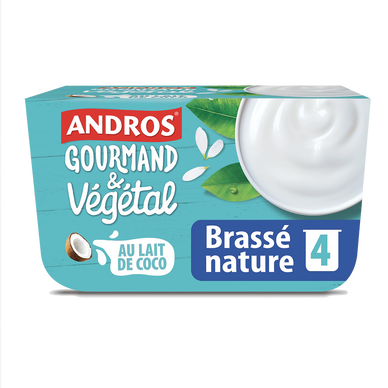 Spécialité végétale brassé nature ANDROS GOURMAND & VEGETAL 4x100g