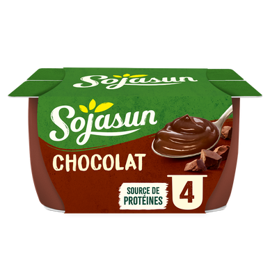 Dessert au soja chocolat SOJASUN, 4x100g