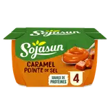 Spécialité au soja sucré.caramel pointe de sel SOJASUN 4x100g