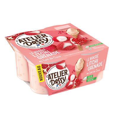 Yaourt litchi grenade ATELIER DESSY 4x100g