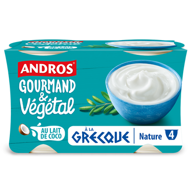 Grec végétal nature ANDROS GOURMAND & VEGETAL 4x125g