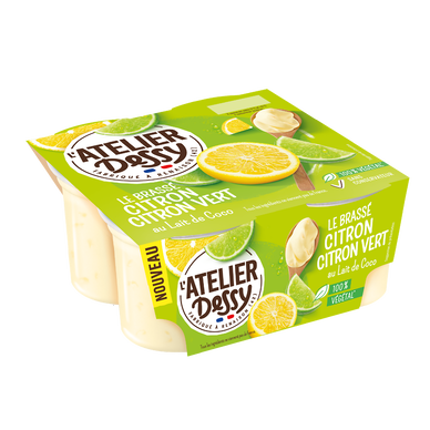 Yaourt citron/citron vert ATELIER DESSY 4x100g