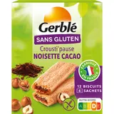 Biscuits  Crousti' Pause Noisette Cacao Sans Gluten GERBLE  -  125 g