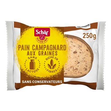 Pain campagnard aux graines sans gluten DR SCHÄR, 250g