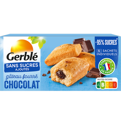 GERBLE - Gâteau  fourré chocolat sans sucres ajoutés -  150g