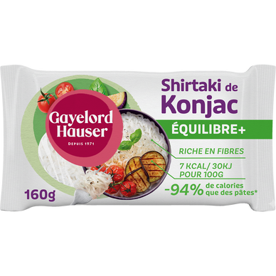 Shirataki de konjac sans rinçage GAYELORD HAUSER, paquet de 160g