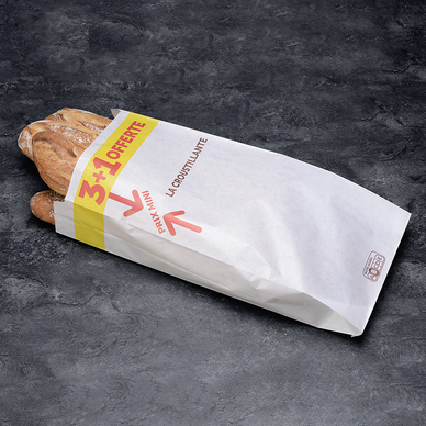 Baguette La Croustillante, PRIX MINI, 3 pièces + 1 offerte, 1kg