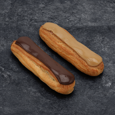 Eclair panaché ( 1 chocolat et 1 café), décongelé, 2 pièces, 150g