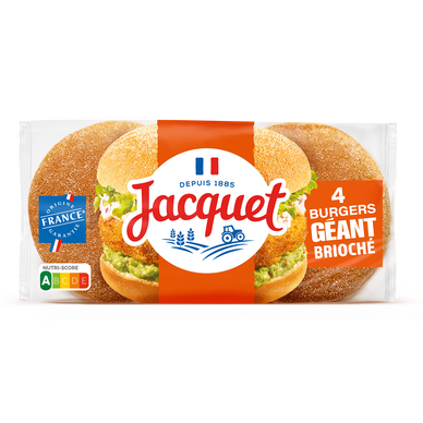 Géant burger brioche JACQUET x4 300g