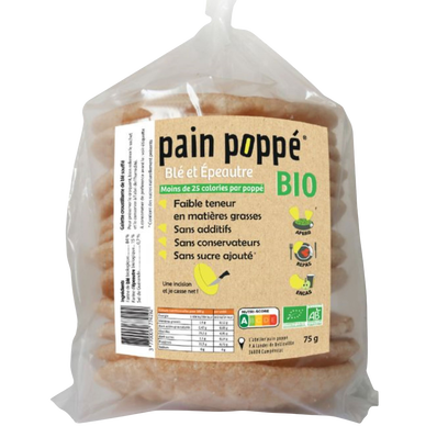 Pain poppé, BIO, 75g