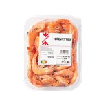Crevettes cuites calibre 60/80 PRIX MINI - barquette 500g