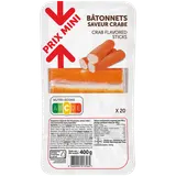 Bâtonnets de chair de poisson saveur crabe PRIX MINI  20 unités - 400g
