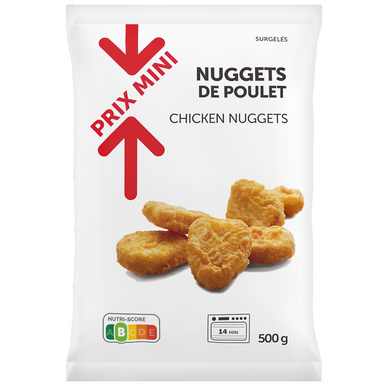 Nuggets de poulet PRIX MINI - 500g