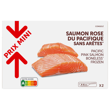 Portions de saumon rose du pacifique PRIX MINI - 2x125g