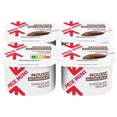 Mousse au chocolat PRIX MINI, 4x60g