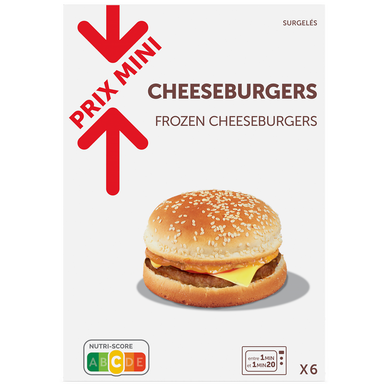 Cheeseburgers PRIX MINI, 6x125g