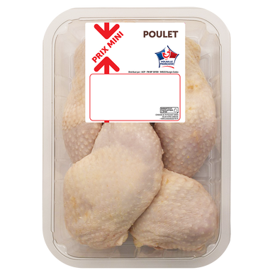 Cuisse de poulet blanc, PRIX MINI, France, barquette 1kg