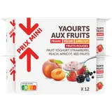 Yaourts aux fruits morceaux PRIX MINI 12x125g