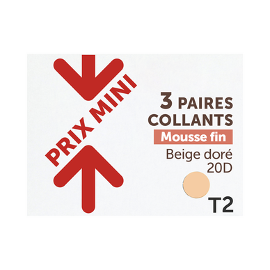 Trio mousse 20 deniers collants mousse fin