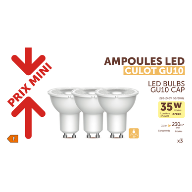Ampoule LED 35w spot GU10 - x3
