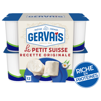 Petits suisse nature 9,5% mg GERVAIS - 12x60g