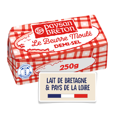 Beurre moulé demi-sel 80%MG PAYSAN BRETON - 250g