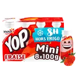 Yaourt à boire aromatisé fraise MINI YOP - 8x100g
