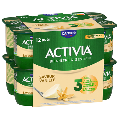 Yaourt vanille bifidus ACTIVIA - 12x125g