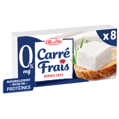 Fromage à tartiner nature 0% MG CARRE FRAIS - 8 portions 200g