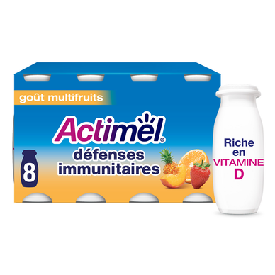 Yaourt à boire multifruits ACTIMEL - 8x100g