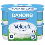 Yaourt brassé nature VELOUTE DANONE - 12x125g