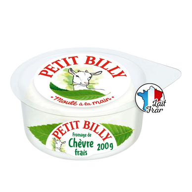 Fromage pasteurisé de chèvre blanc PETIT BILLY, 15%mg, 200g