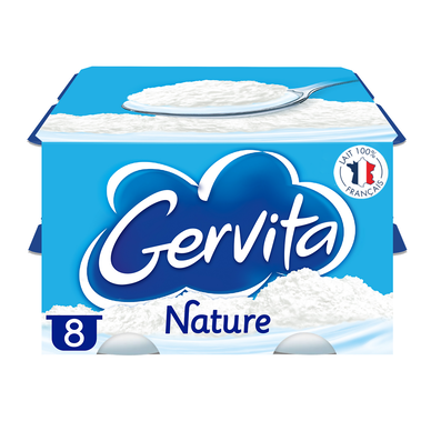 Fromage blanc mousse nature GERVITA - 8x100g