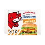Fromage en tranches Toastinette Hamburger Cheddar VACHE QUI RIT - 10 tranches 200g
